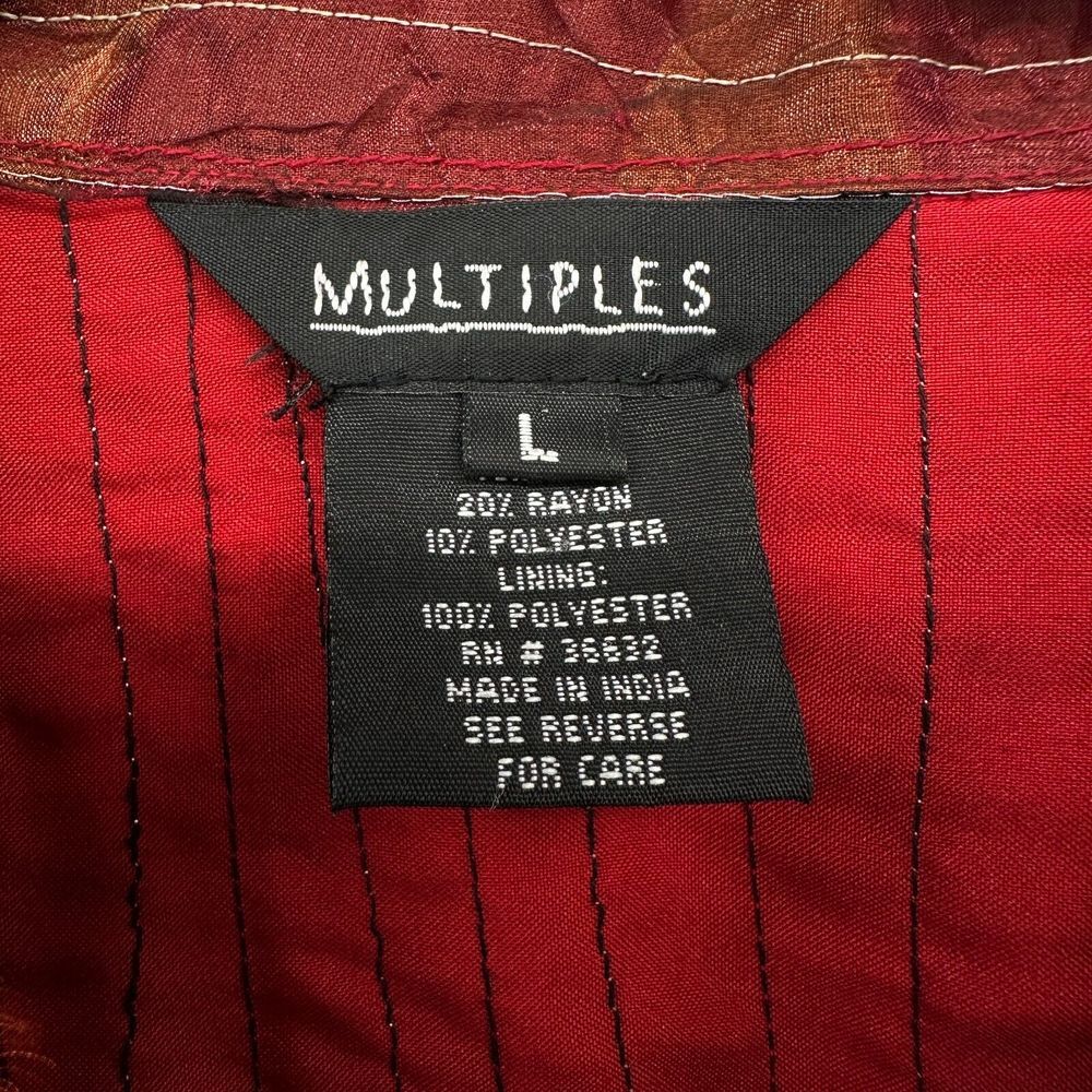 Vintage Multiples Jacket Quilted Patchwork Size L… - image 8